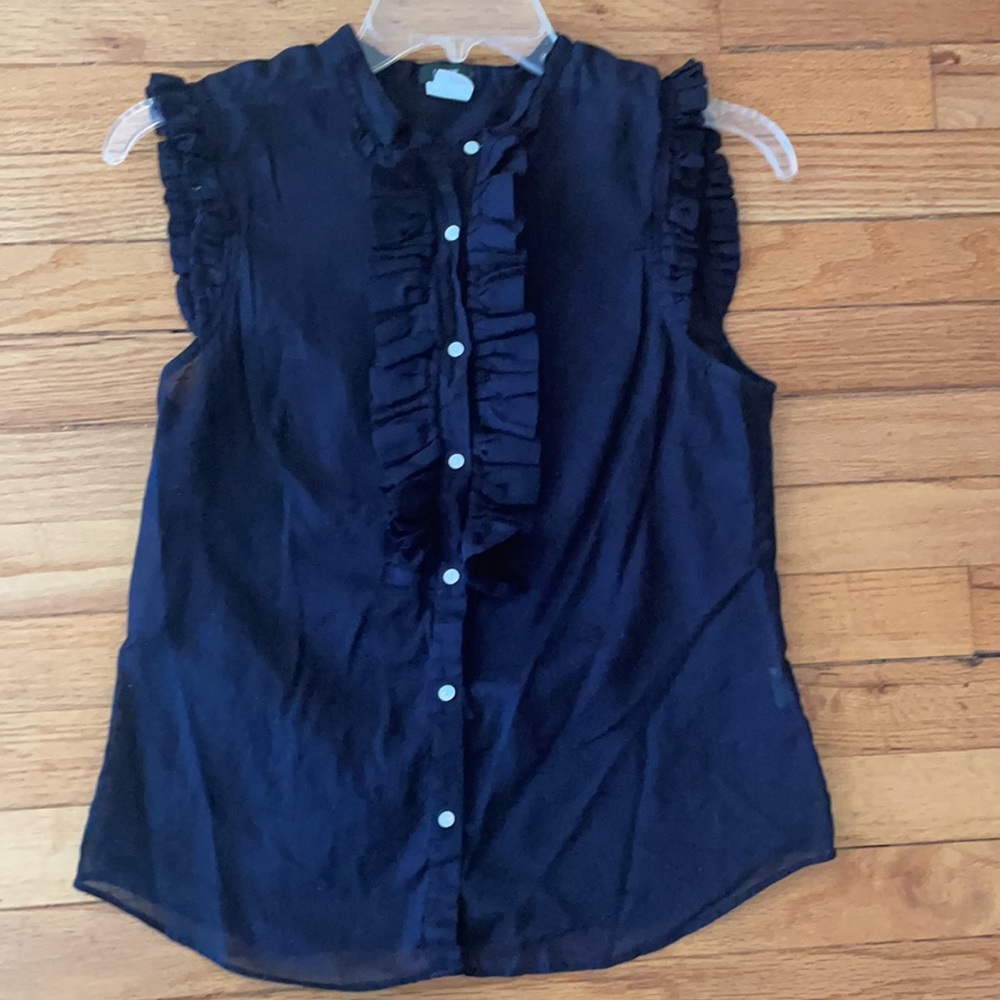 JCrew navy sleeve top